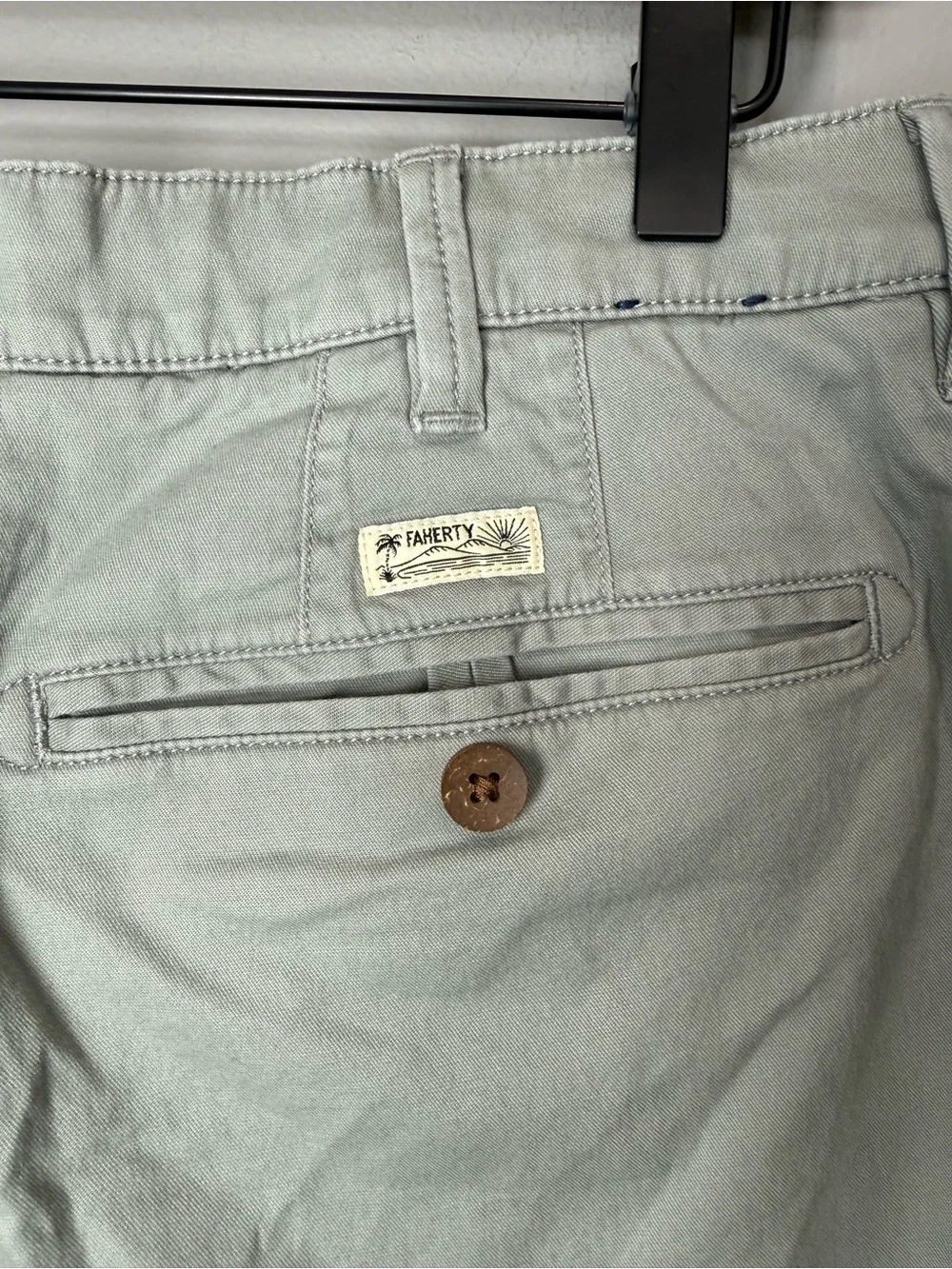 Faherty Brand Chino Shorts Mens 31 Gray‎ Casual Summer 7.5 Inseam